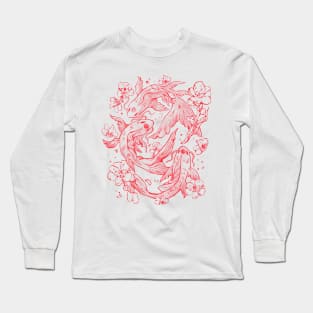 Red Koi - Aesthetic Oriental Koi Fish Gift Long Sleeve T-Shirt
